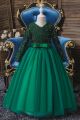 Flower Girl Dresses with Sleeves – Sequin & Silk Elegant Kids Party & Wedding Dress for Girls (8–14 Years). 