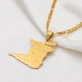 Anniyo Big Trinidad Tobago Map City Name Pendant Necklace For Women Men Gold Color Trendy Ethnic Jewelry S 119421. 