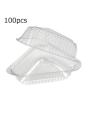 【shengxiong6525】100PCS Plastic Pie Pizza Box Snack Transparent Container Cake Packaging Boxes Plastic Transparent Cover. 