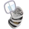 SP Dealz  Plastic Rotating Jewelry Organizer Box With Mirror Lid 4 Layer Creative Jewelry Storage Box For Earrings Ring Bracelet Lipstick (Abs, Multicolor, 11.2 X 11.2 X 12.2 Cm). 