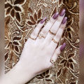 Ladies Pack of 5 Stylish Rings For 5 Different Finger Size. 