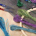 38Pcs Metallic Embroidery Skein Threads Multi-Color Embroidery Floss Glitter Embroidery Thread Cross-Stitch Thread. 