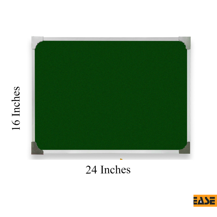 EASE: Green Notice Board,  Felt Push Pin Board 16 x 24 Inches, Perfect for Office, easy to install
