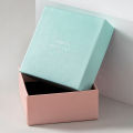 Blue Pink Jewelry Box Hot Silver Ring Earrings Pendant Suspension Jewelry Box Jewelry Packaging Paper Box. 