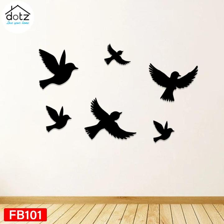 Dotz Black Flying Wooden Birds for Kids Room, 6/12/24/48/102 Pcs Room Decoration, Decoration Accessories, Kids Room Decoration, Girls Room Decoration, Bedroom Decoration Ideas