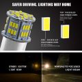1 【Footprint】 1157 LED Bulb White 54SMD 1080 Lumens, 7528 2357 2057 LED Light Bulbs For Brake Tail Running Parking Backup Light. 