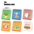1/4Pcs 2025 Mini Cartoon Standing Flip Desktop Calendar Small Daily Planning Monthly Calendar for Home. 