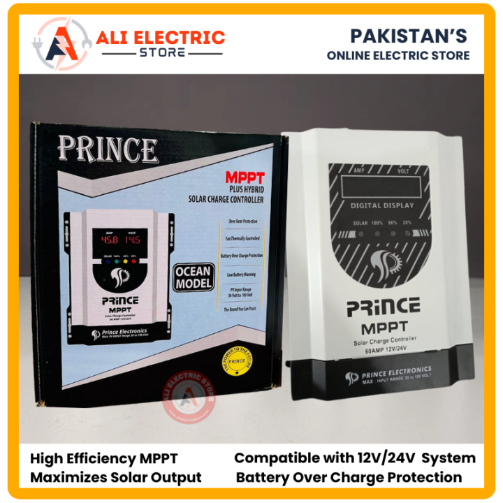 MPPT Solar Charge Controller 60 Amp 12/24 volt and 1000/2000 watts