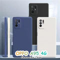 Original For OPPO A95 4G Silicone Full Cover Case Solid Color Phone Case Cover. 