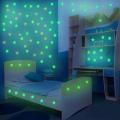 Pack of 50 3D Fluorescent Multicolor Glow in Dark Stars Wall Stickers, Luminous Bedroom Ceiling Home Decor. 