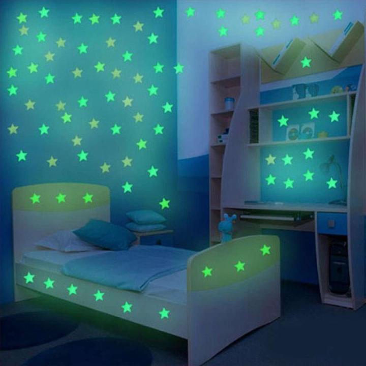 Pack%20of%2050%20Night%20Glowing%20Fluorescent%20Stars%20Wall%20Stickers%20Wall%20Decoration%20Stars%20-%20Image%205