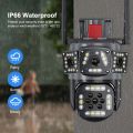 12 Mega Pixel Ultra HD PTZ Camera dome Machine Wifi Camera CCTV Camera With 3 Screen for Home Security System. 