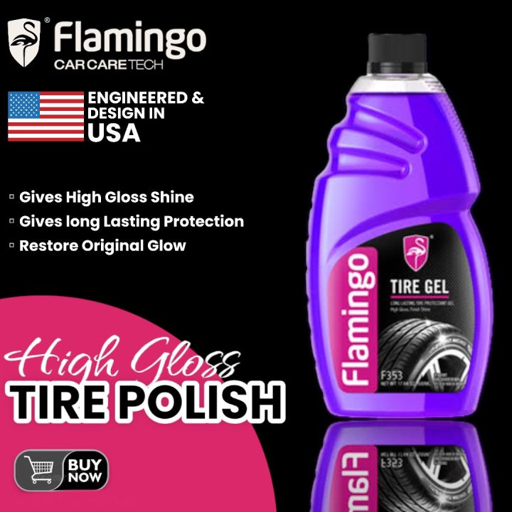 Tyre Polish - Flamingo High Gloss Tire Gel 500ml | Engineered in USA