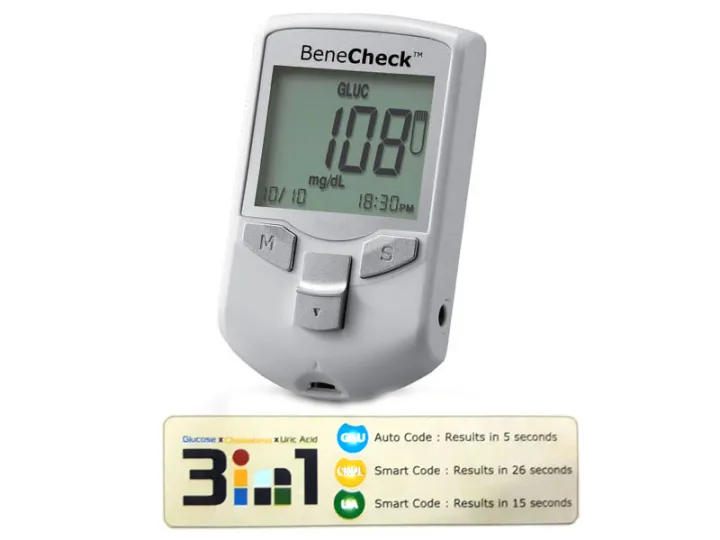 BeneCheck%20Multi-Monitoring%20Meter%20(3%20in%201%20Sug,Chol,Uric%20Acid%20Meter%20kit)%20-%20Multiple%20choices%20in%20one%20device%20-%20Image%202