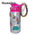 Diy Water Bottle Kit for Girls Sparkling Water Bottle Kit 17oz with Keychain Stickers Perfect Gift for Girls 6-12 Leak-proof Bottle for School Travel Sports Arts Crafts Set Birthday Christmas. 