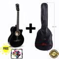 Real Full Wood Guitar With Free Case and Accessories. 