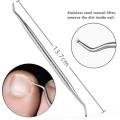Professional Stainless Steel Ingrow Toenail and Finger Nail Corrector and Lifter Nail Care 2 Pcs Set For Men and Women Personal Use, Ingrown Toe Nail Fixer Manicure Pedicure Recover Embed Toenail Correction Lifter Tool Set. 