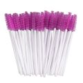 white purple-50 pcs/set Eyebrow Mascara Wand Eyelash Spoolie Brushes Mix Disposable Lash Wands Eyelash Extension Brush Makeup Tools. 