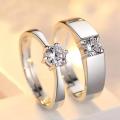 Classic Couple Rings For Men Women CZ Stone Trendy Wedding Lovers' Ring. 