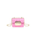Lock, personality, temperament, chain lipstick, mini foreign style, early autumn, new simple foreign style, 2024 crossbody small square bag women. 