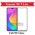 Xiaomi Mi 9 Lite Full Black 9D5D6D10D11D21D Tempered Glass Screen Protector  Edge to Edge Full Glue Premium Quality Glass For Xiaomi Mi 9 Lite. 