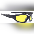 Day-Night Vission Anti Fog Polarizing Glasses For Driving - Night Vision Yellow Anti Glare Glasses For Bike Riding - Anti Flare Night Glasses For Male & Female - Easy To Use Unisex Comfortable Anti Fog Night Vission Glasses - Sports Glasses For Night. 