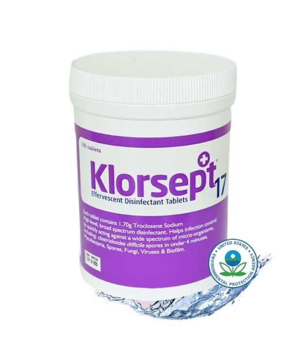 Effervescent  Chlorine Tablets Klorsept (Chlorine Disinfectant Tablets)