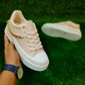 Trending Thick-Sole Chain Sneakers for Fashionable Girls, Imported Chunky Girls trending shoes. 