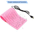 Foldable Silicone Keyboard, USB Wired 85 Keys Waterproof Rollup Silent Typing Soft Touch Keyboard for PC Notebook Laptop. 