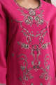 Saya Unstitched Cross Hatch Embroidered 2 Piece (Shirt/Trouser) Suit For Women / Fabric For Women - WINTER LUXURY - WU2P-4625. 