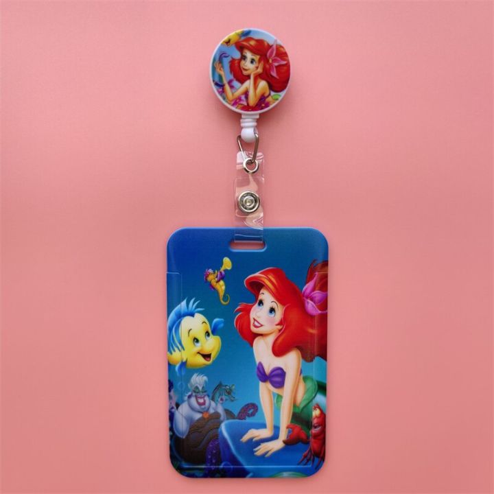 Disney Princess Cute Work Card Clip Doctor Nurse ID Name Badge Reel Holder Reels Chest Tag Accessories Factory Pass Card Clips