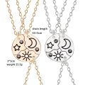 3 Piece Sun Moon Star Pendant Necklace Best Friend Bff Friendship Couple Necklace Jewelry. 