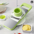 5 in 1 Multifunctional Stainless Steel Vegetable Cutter & Mandoline Slicer, Grater, Interchangeable Blades & Hand Protectors for Quick & Easy Kitchen Prep, Perfect for Onion, Potato, Salad & More – Compact & Efficient Gadget Ramzan Special - Malahim Store. 