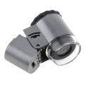 50X Magnifier Adjustable Magnifying Glass Optical Tool  with 2 LED Light and UV Light for Jewelry//Bank Checking. 