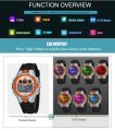 Children Kids Digital Watch Stopwatch Ohsen Clock Orange Led Electronic Sport Watches 50m Waterproof Wristwatch For Boys Girls. 