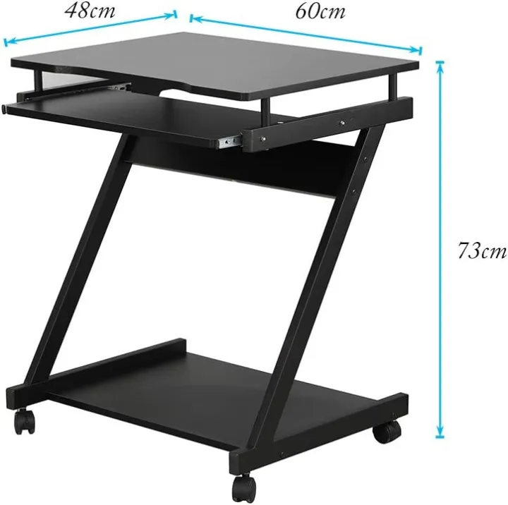 Small%20Computer%20Desk%20with%204%20Wheels,%202%20of%20which%20with%20Brakes,%20PC%20Table%20in%20Z%20Shape%20with%20Keyboard%20Drawer%20for%20Home%20and%20Office,%2060%20x%2048%20cm%20-%20Image%204