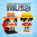 One Piece Figures Luffy Ace Nami Zoro Chopper Sanji Robin Anime Figurines Toy Mini Blocks For Children Boyfriend Teenager Gift. 
