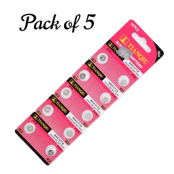 TIANQIU%20Watch%20Cell%20%20Ag4%20Lr626%20377%20Sr626Sw%20Alkaline%20Battery%20%20%7C%20%20Pack%20of%205%7C%20DIY%20HUB%20-%20Image%204
