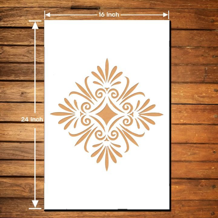 MustHaves Wooden Rangoli Stencils Set For Diwali Decoration - 4 Pack, 6x6 Inch Designs, For Home & Temple