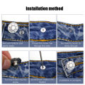 10Pcs/Set Alloy Jeans Screw Button Detachable Snap Fastener Pants Pins Nail Free Jeans Adjustable Waist Buckles Sewing Buttons Set. 