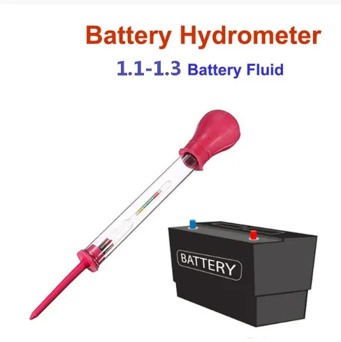 Testeur De Densité Hydromètre De Batterie En Caoutchouc Et Verre - Outil Réparation Voiture