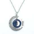 Moon Song Phoebe Bridgers Navy Blue Moon Necklace Accessories Party Boy Lovers Charm Crescent Fashion Girls. 