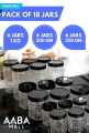 18 Jar Complete Set Kitchen Canister / Candy Jar/ Snack Jar / Spice Jar / Grocery Jar / Masala Storage Jar For Kitchen set 250ml / 500ml / 1000ml. 