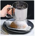 Flour Sifter, Stainless Steel Flour Sieve Flour Dredger with Single Handle Large Capacity Baking Sieve Cup Kitchen Craft for Icing Sugar Sifter Tapioca Flour Coconut Flour Cake Flour. 