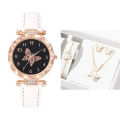 New Women's Elegant Butterfly Bracelet Watch Set - Five Stylish Pieces. 