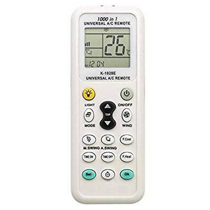 AC Universal Remote For Split & Inverted with LCD 1000 In 1 - White