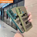 YIWESAN For Tecno Pova Neo Case Fashion Word Touch My Phone Thin Edge Frosted Transparent Hard Cases Shockproof Casing Full Cover Protect Case. 