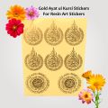 RESIN ART'S TRANSPARENT FOILED  STICKERS IN GOLD. 
