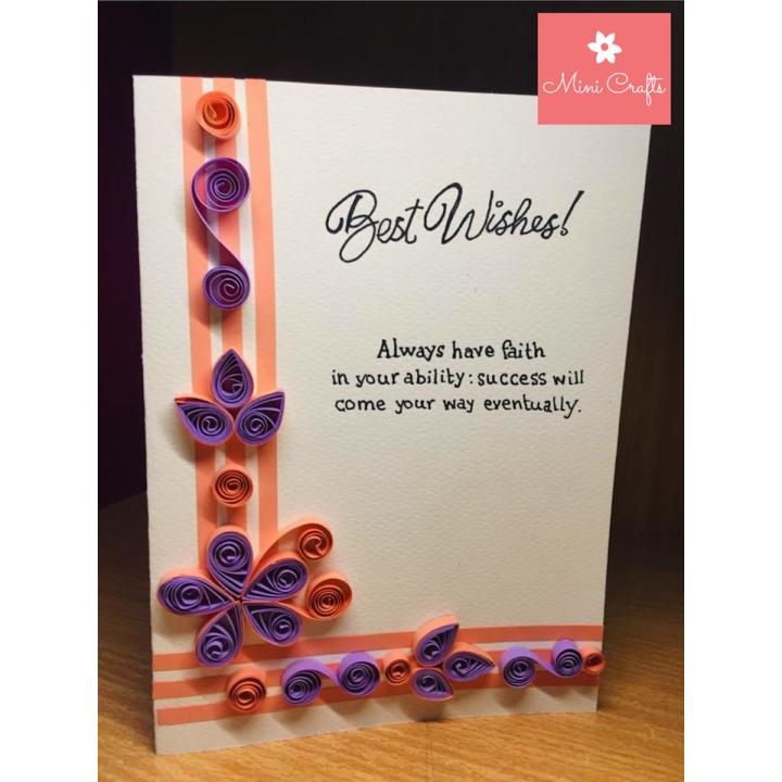 Best Wishes Card Greeting Card Wishing Card Hand-made Customised Card