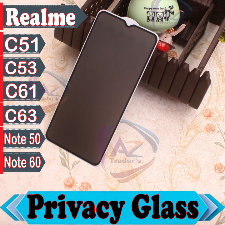 Realme C51 C53 C61 C63 Note 50 Nite 60 Privacy Glass Screen Protector Tempered HD Screen Protector 100% Original High quality Edge to Edge For Realme C51 C53 C61 C63 Note 50 Nite 60 Glass Protector
